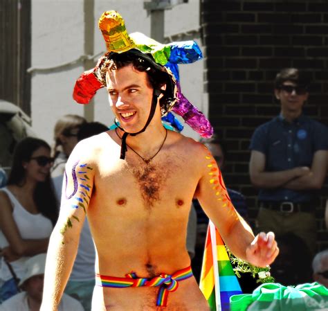 naked men at pride parade